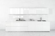 مدل دکوراسیون آشپزخانه جزیره هود کابینت گاز مایکروویو اپن
